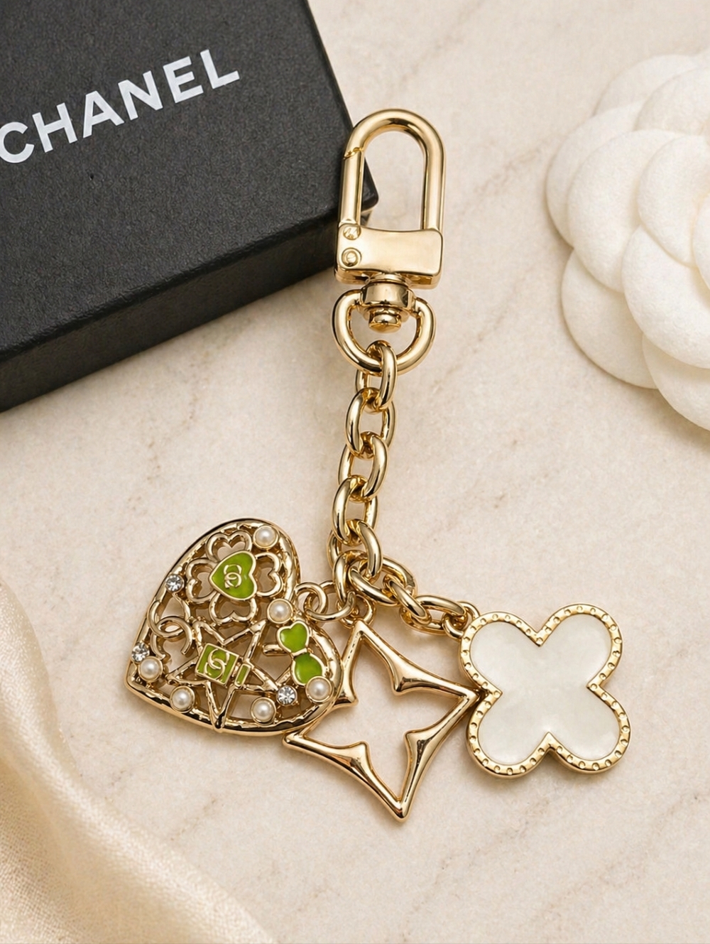 One Of A Kind Upcycled Chanel Zipper Pull Charm Keychain